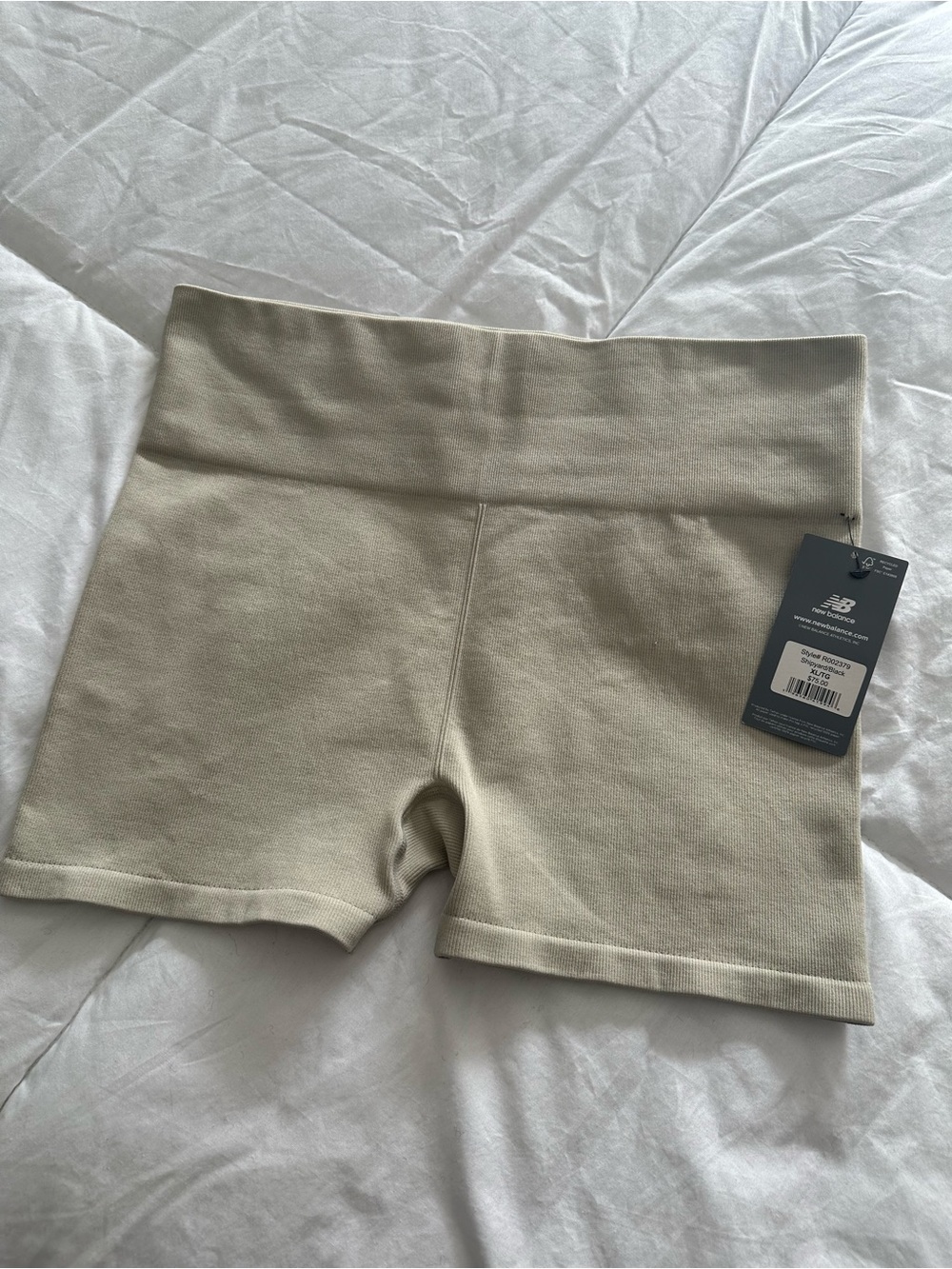 New Balance NWT Bike Shorts Knit High-Rise Light Beige size XL
